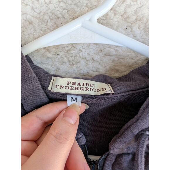 Prairie Underground Cloak Hoodie Womens Medium Long Black Full Zip Pockets - Picture 16 of 16